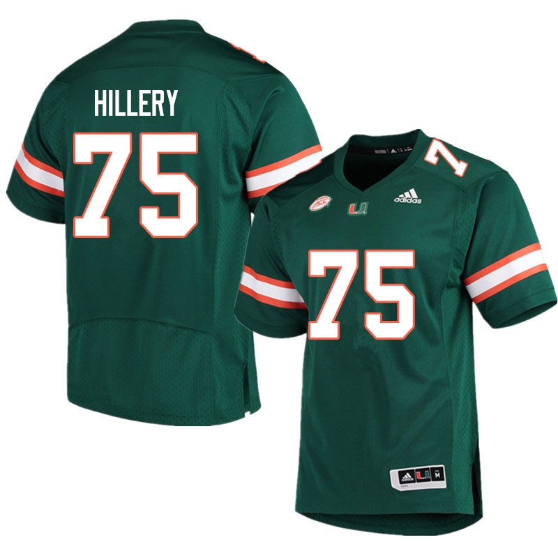 Adidas Miami Hurricanes #75 Zalon'tae Hillery College Football Jerseys Sale-Green - Click Image to Close